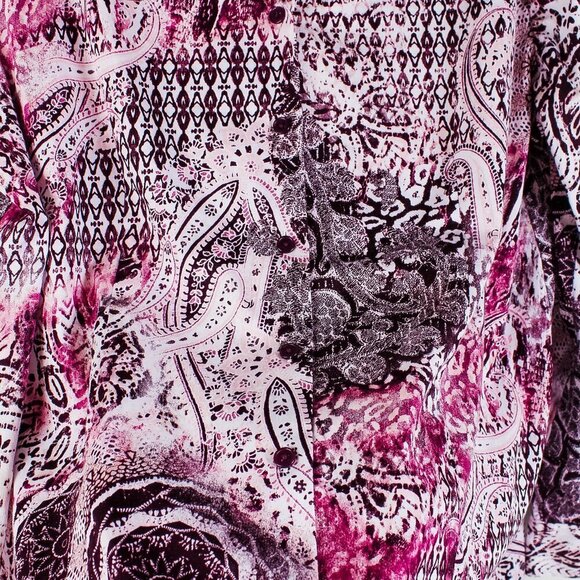 Chico's Purple & White Button Down Shirt - Size XL - Picture 4 of 8